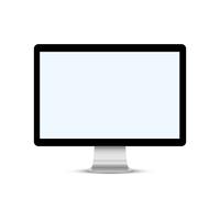 Computer monitor isolated on white background vector