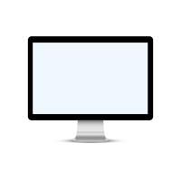 Computer monitor isolated on white background vector