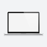 Modern open laptop computer isolated on white background vector