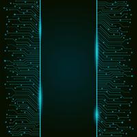 Circuit board, vertical high-tech technology banner, background texture vector