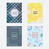 Covers with geometric design vector