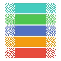Abstract pixel web banners for headers vector