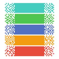 Abstract pixel web banners for headers vector