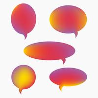 Vector speech bubbles, icons set, gradient flat style