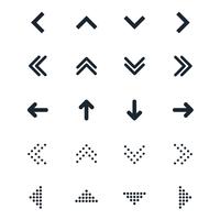 Vector set of different black Arrows icon