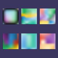 Conjunto de fondos de colores brillantes de holograma vector