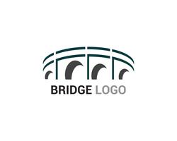 Puente logo y símbolo vector de construcción de plantilla