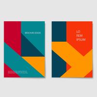 Vector set of retro trendy cards with geometric shapes