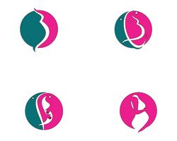 Pregnant logo template vector icon illustration 