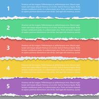 Vector torn paper options infographic template