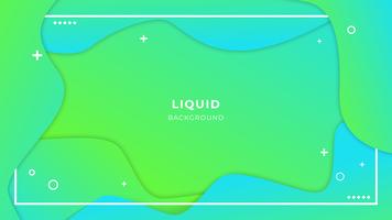 Abstract liquid background with simple shapes with trendy gradients composition vector