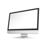 Realistic computer monitor isolated on white background vector