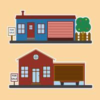 Real estate concept with house for sale vector