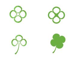 Green Clover Leaf Logo Template  vector