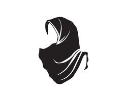 hijab vector black logo