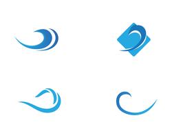 wave water logo beach vector