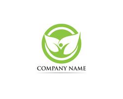 People leaf go green logo  vector