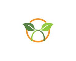 ecology logo nature element vector