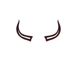 Devil horn Vector icon design illustration Template