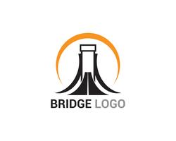 Bridge logo and symbol vector template building