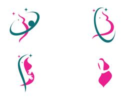 Pregnant logo template vector icon illustration 