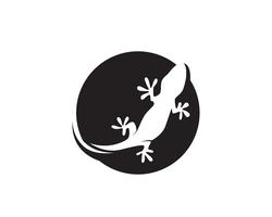 Lizard Chameleon Gecko Silhouette negro vector