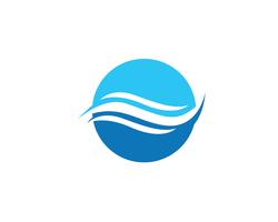 wave water logo beach blue vector