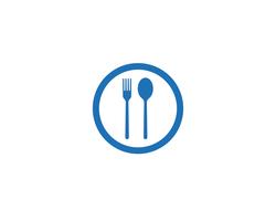 fork and spoon icons vector