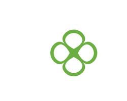 Green Clover Leaf Logo Template  vector