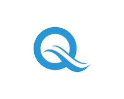 Q carta Logo plantilla vector