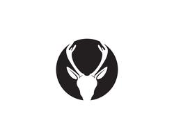 Deer head vector logo negro