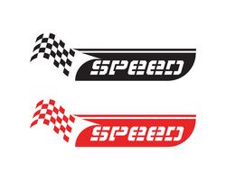 Icono de bandera de carrera, logotipo de bandera de carrera de diseño simple vector