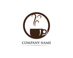 Taza de café Logo plantilla vector icono