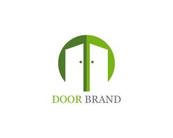 Ilustración de plantilla de vector de logotipo de puerta