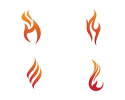 Logo de icono de vector de fuego