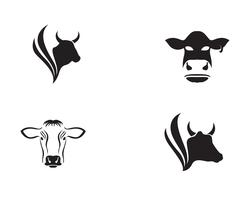 Cow Logo Template vector icon illustration 