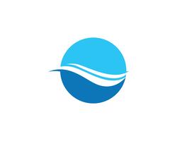 wave water logo beach blue vector