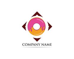 Donuts logo vector template illustration