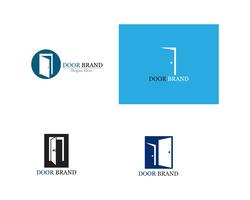 Ilustración de plantilla de vector de logotipo de puerta