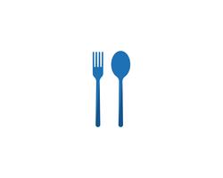 fork and spoon icons vector