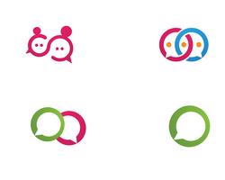 Bubble chat logo vector