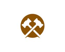 Hammer court Vector icon design illustration 