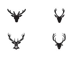Deer head vector logo black