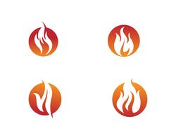 Logo de icono de vector de fuego