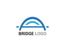 Puente logo y símbolo vector de construcción de plantilla