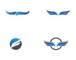 Falcon wing ilustrador y logo vector de símbolo