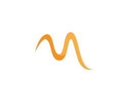 M Letter Water wave Logo Template vector illustration design