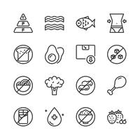 Ketogenic diet icon set.Vector illustration
 vector