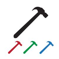 hammer icon  symbol sign vector