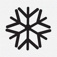 Signo de símbolo de icono de copo de nieve vector